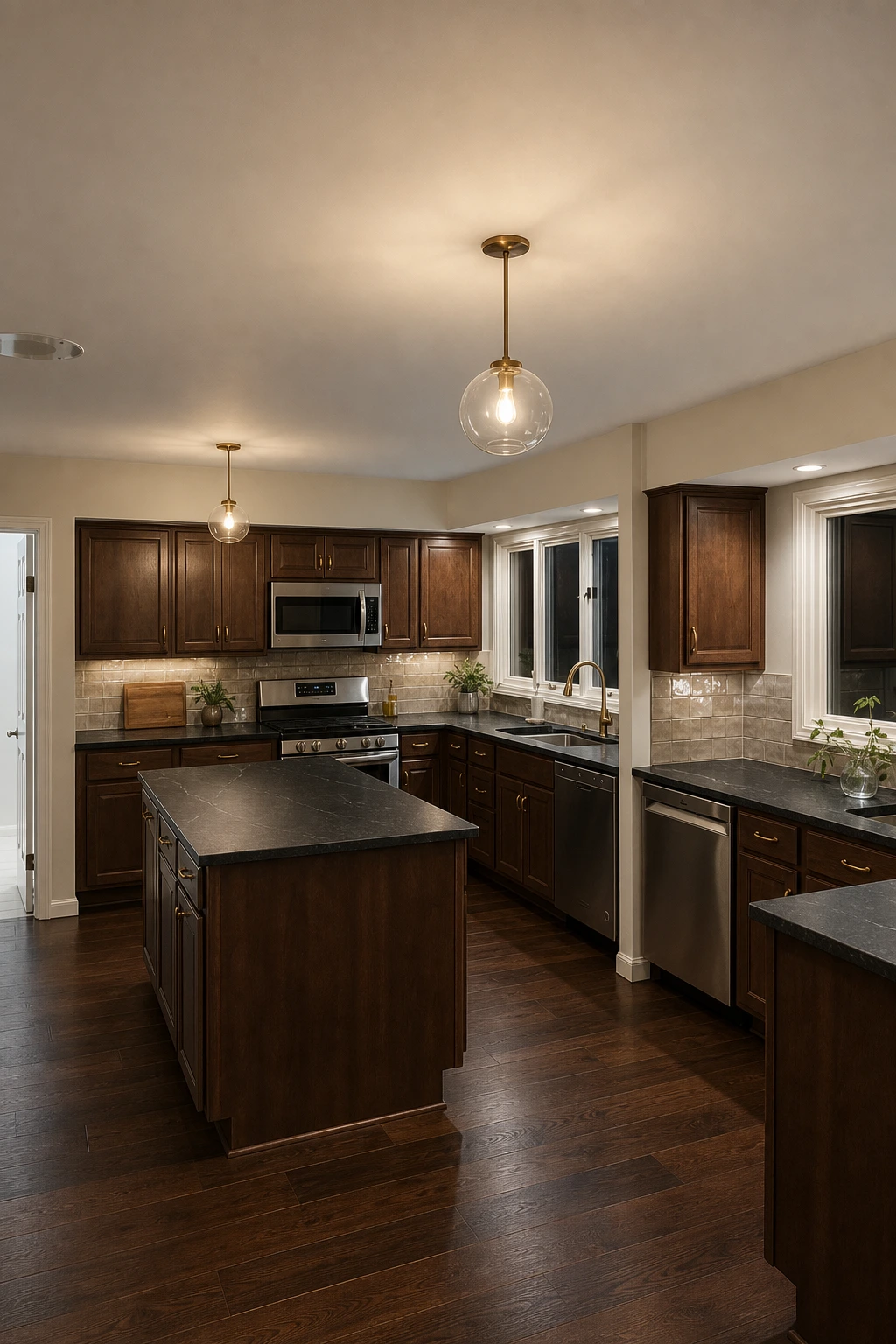 Dark Walnut Soapstone kitchen variation
