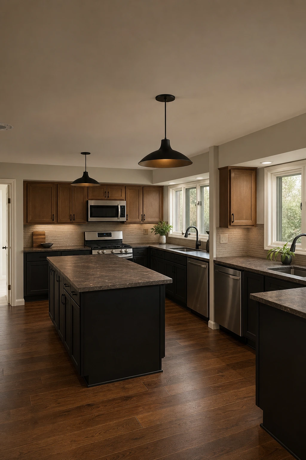 Black Oak Quartzite kitchen variation