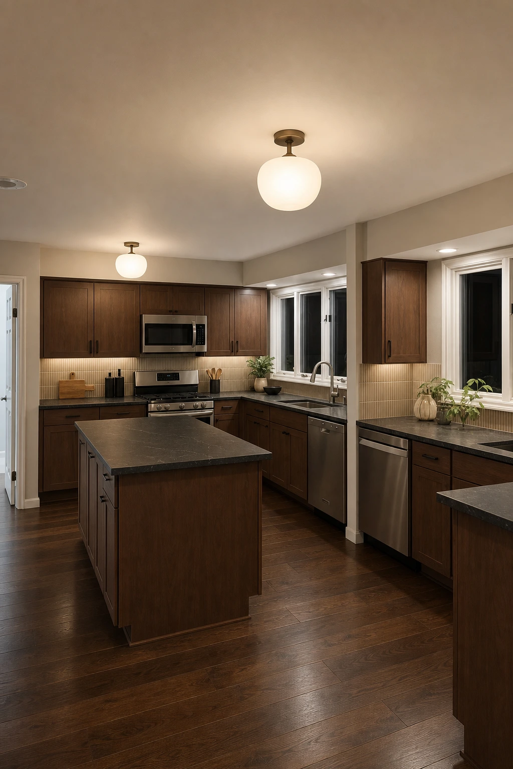 Smoked Walnut Basalt kitchen variation