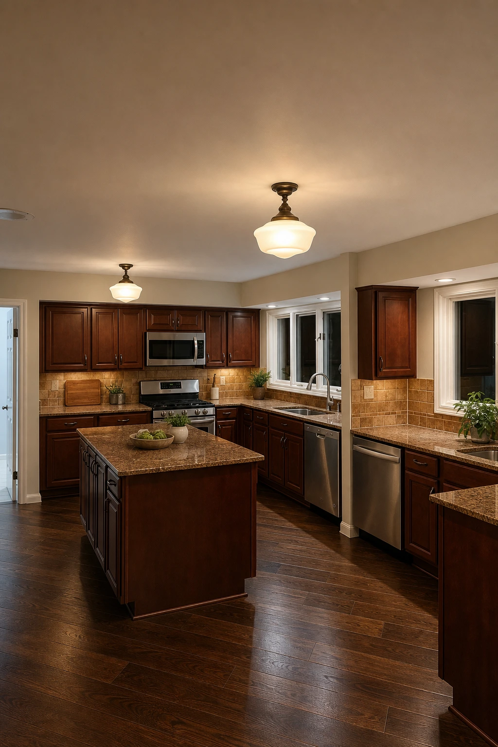 Dark Cherry Revival kitchen variation