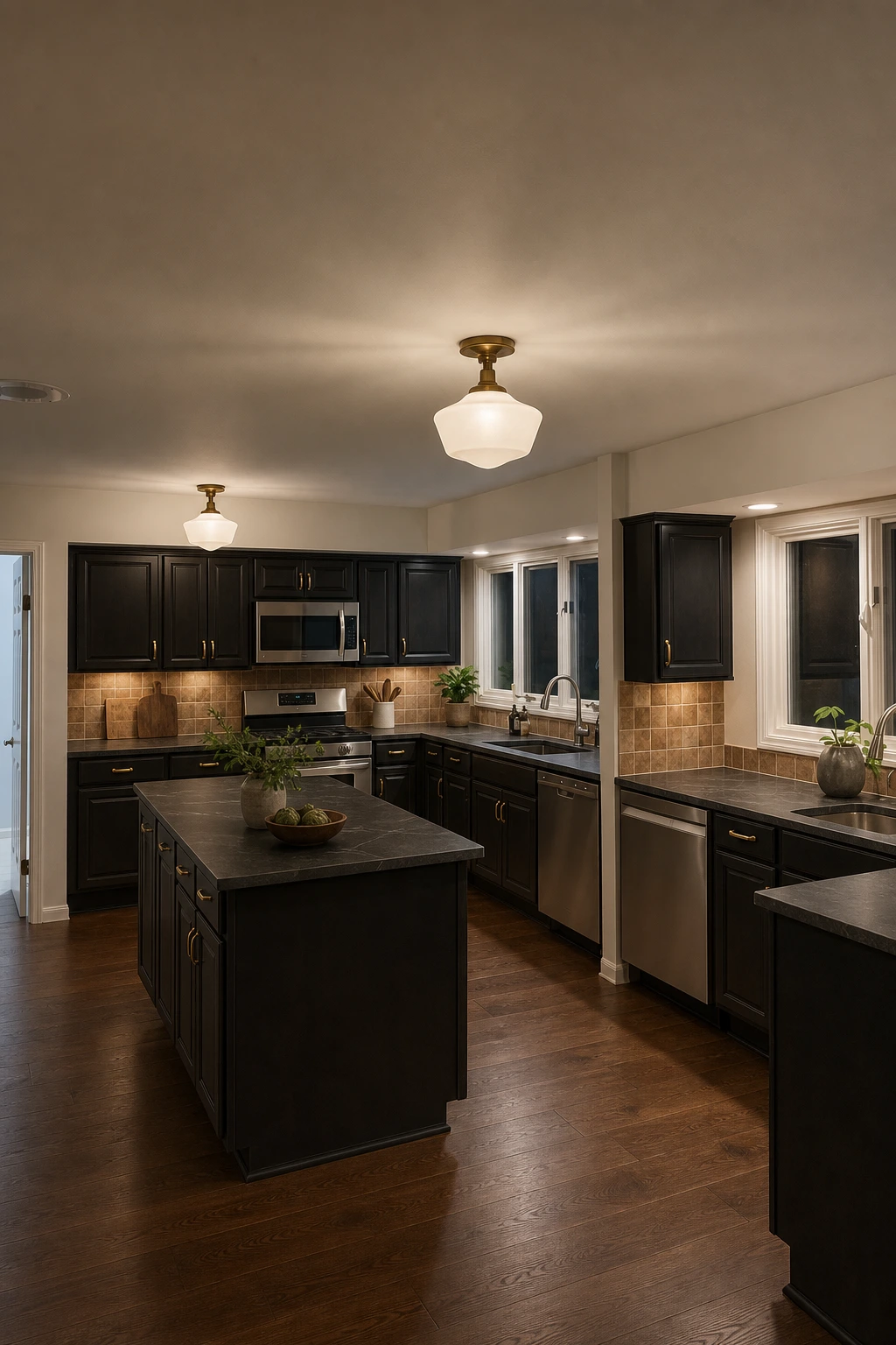 Blackened Bronze kitchen variation