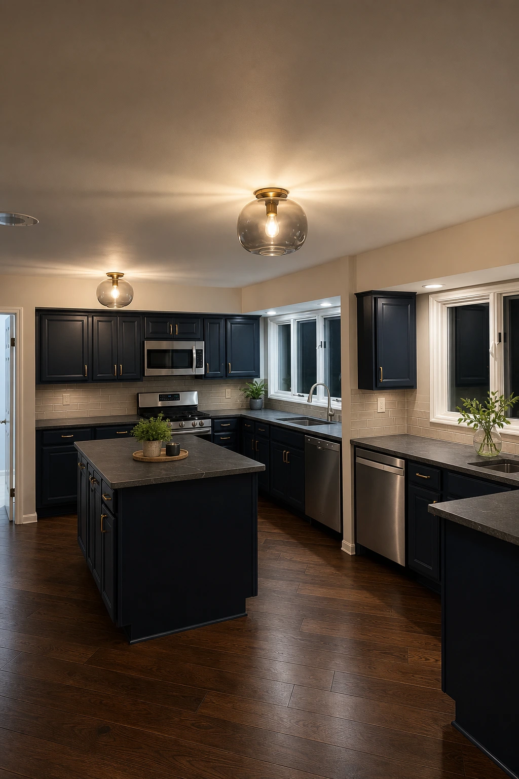 Midnight Blue Slate kitchen variation